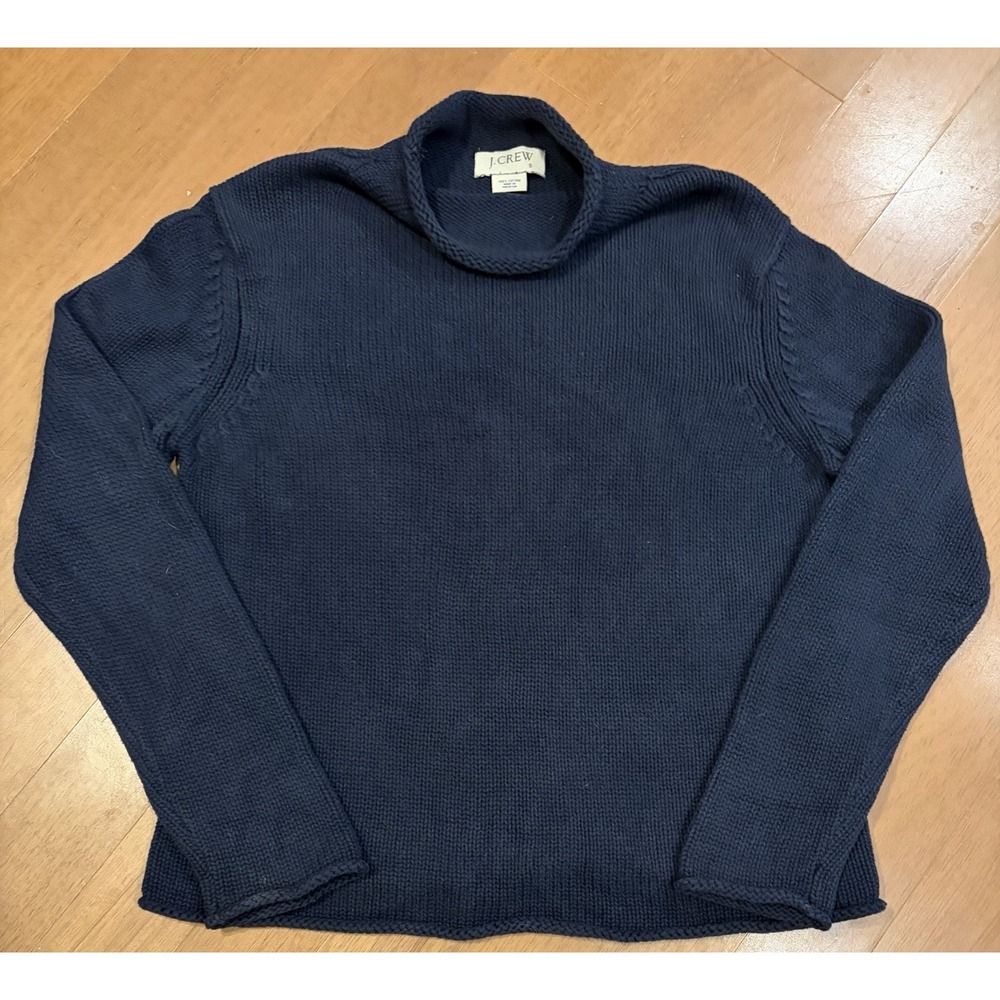 GAP Rollneck Sweater Y2K Navy Knit Small Cotton